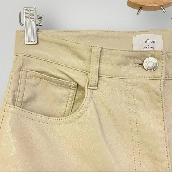 Aritzia Wilfred Vegan Leather Pants Sz 8 - Picture 7 of 13